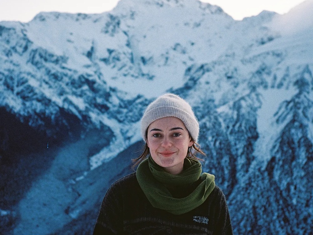 Mackenzie hiking out in the Southern Alps of New Zealand